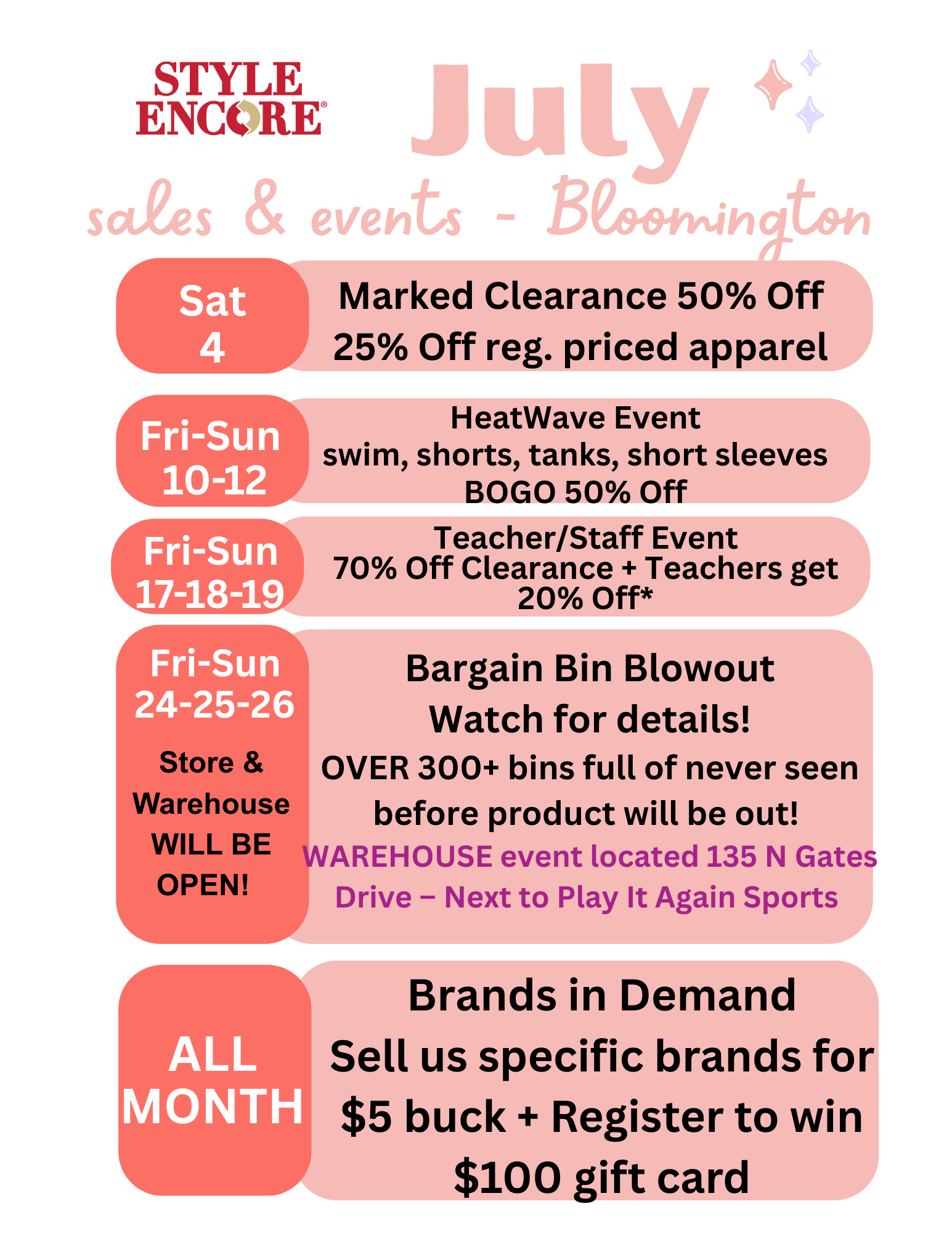 July events